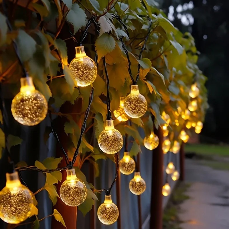 Outdoor Solar Power Xmas Lights - Солнечные гирлянды с теплым белым и