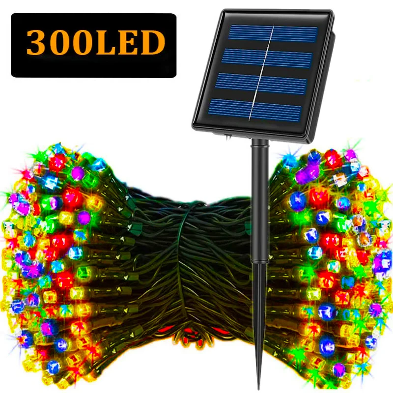 Outdoor Solar Power Xmas Lights - 5M-32M светодиодные солнечные гирлянды 300LED 8