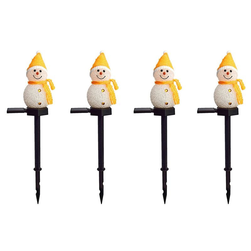Outdoor Solar Power Xmas Lights - ABGH-4X Солнечные светильники в виде снеговика,