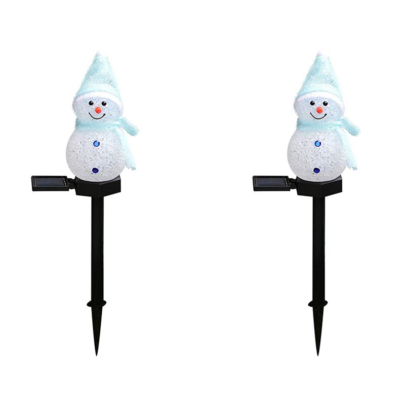 Outdoor Solar Power Xmas Lights - Солнечные светильники-снеговики AA81-2X, рождественские светодиодные фонари