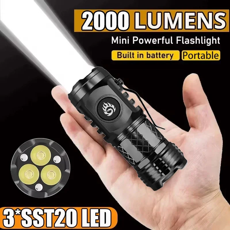 Outdoor Power Usb - Мощный тактический фонарь с 3 светодиодами,