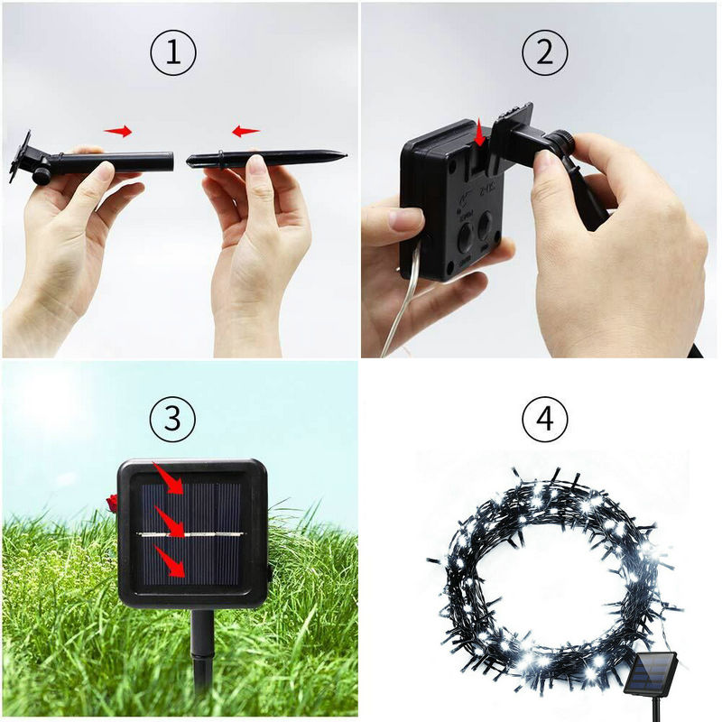 Сказочные гирлянды на солнечно – обзор и цена Outdoor Solar Power Xmas Lights