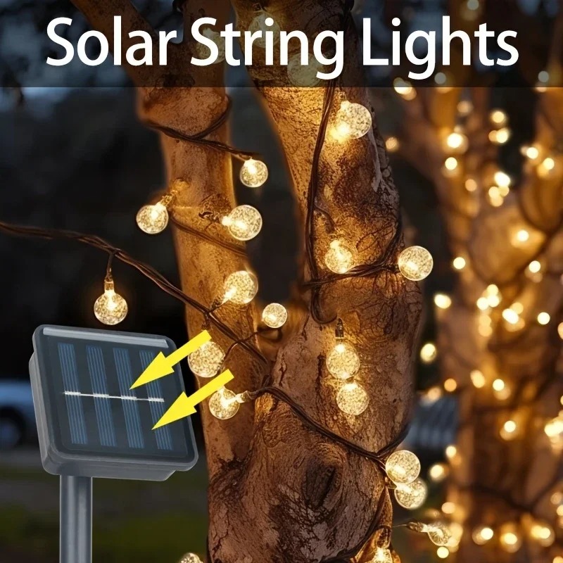 Солнечные гирлянды с теплым бе – обзор и цена Outdoor Solar Power Xmas Lights