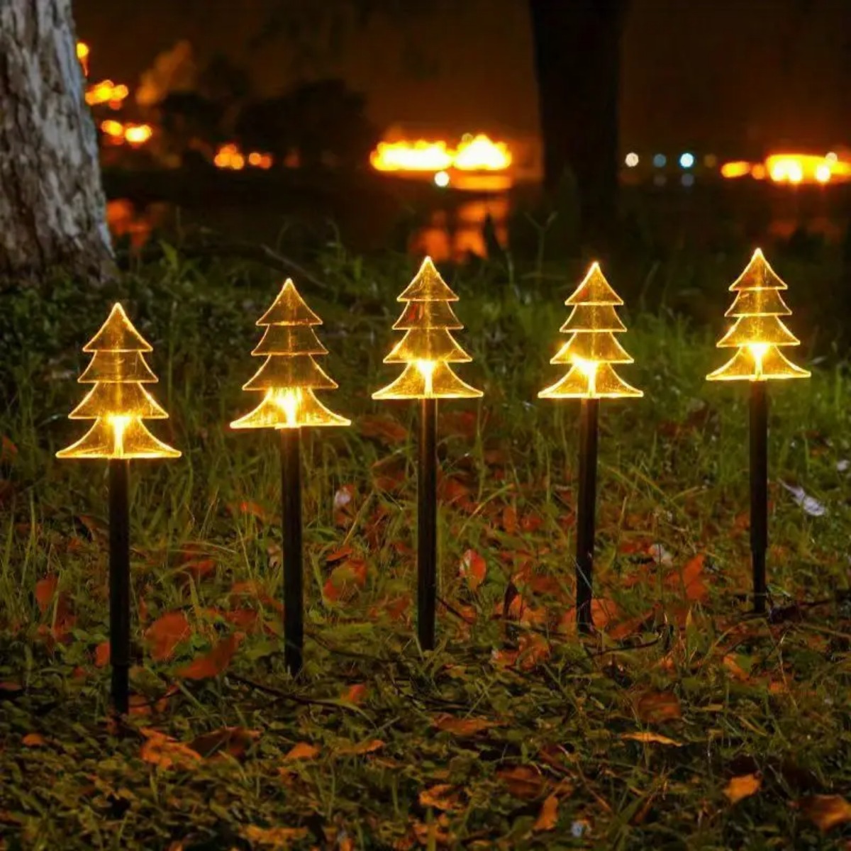 5 шт., рождественские дорожные – обзор и цена Outdoor Solar Power Xmas Lights