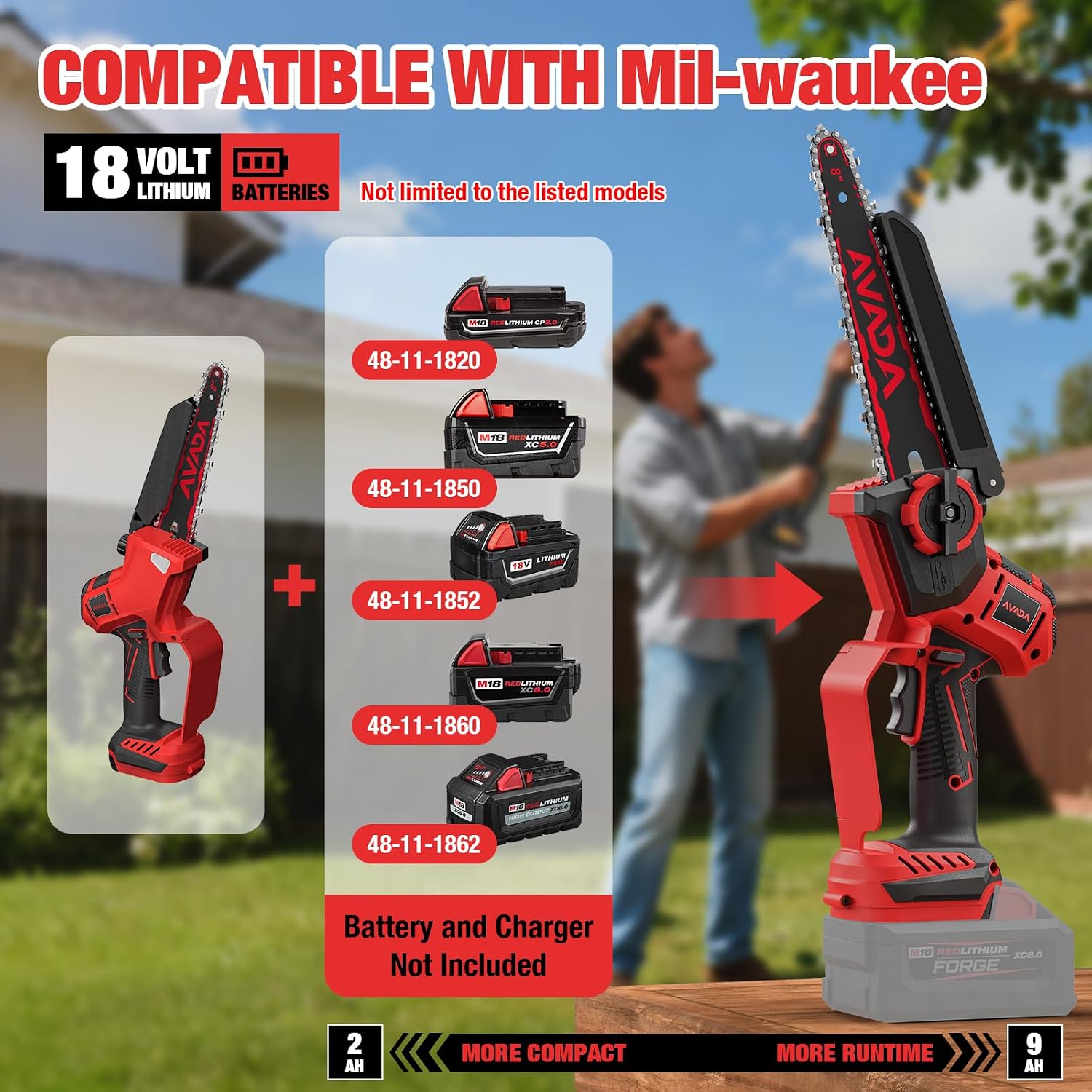 Аккумуляторная цепная пила-выс – обзор и цена Pole Saw Cordless