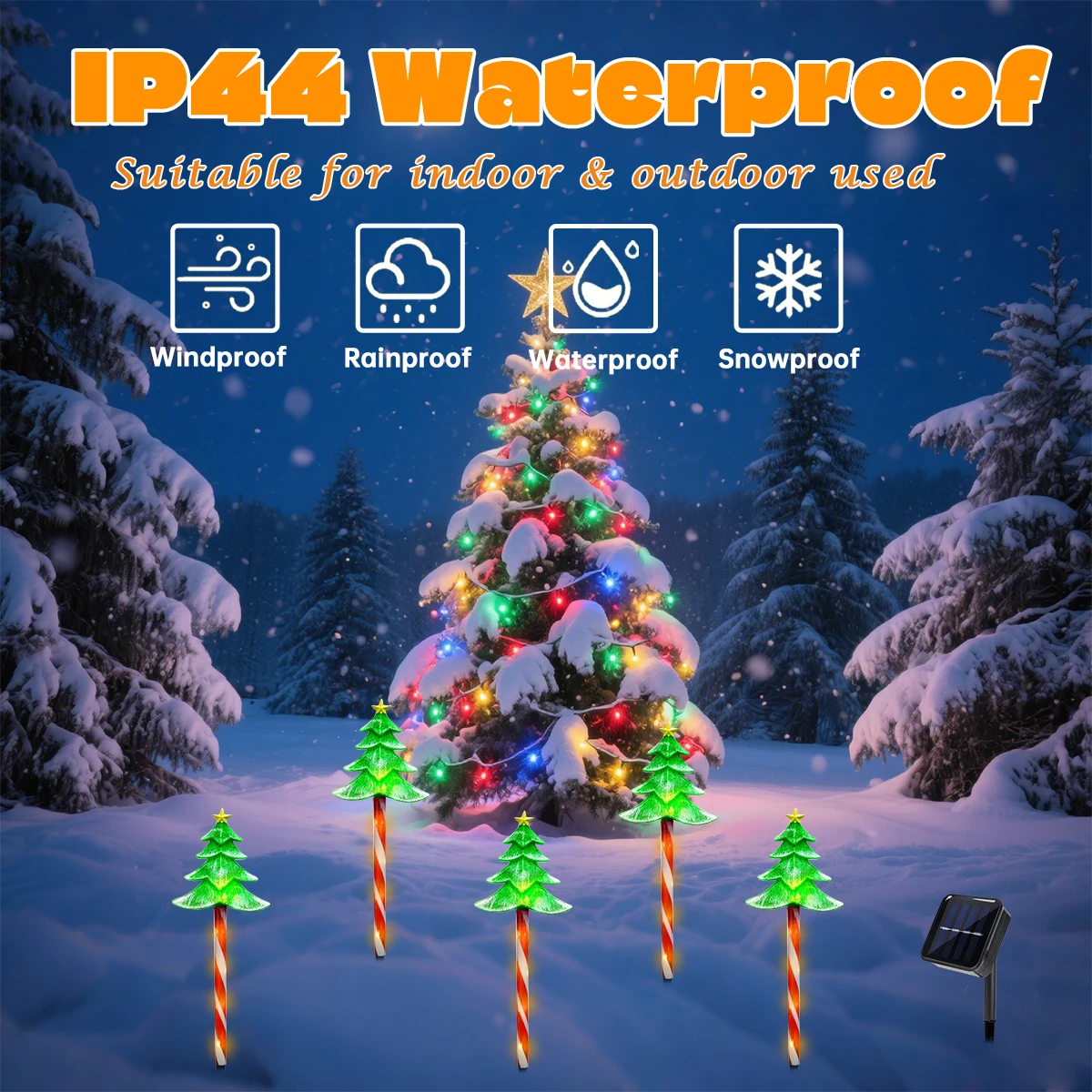 Поп 5 шт./компл. светодиодный  – обзор и цена Outdoor Solar Power Xmas Lights