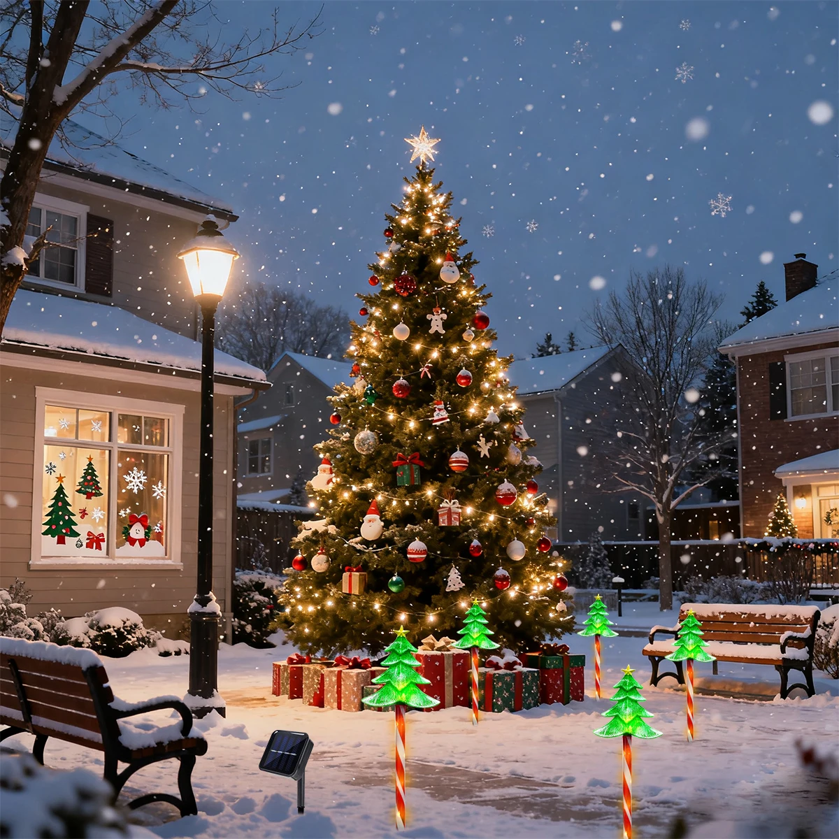 Поп 5 шт./компл. светодиодный  – обзор и цена Outdoor Solar Power Xmas Lights