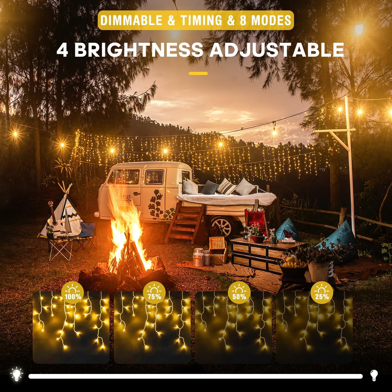 Солнечные гирлянды-сосульки дл – обзор и цена Outdoor Solar Power Xmas Lights