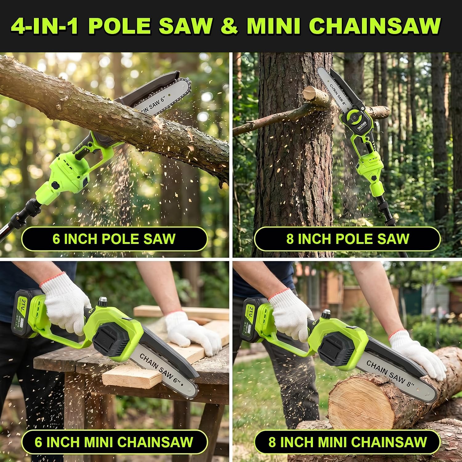 Аккумуляторная мини-пила 4 в 1 – обзор и цена Pole Saw Cordless