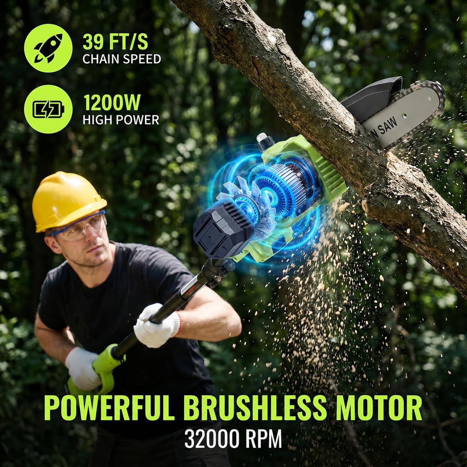 Аккумуляторная мини-пила 4 в 1 – обзор и цена Pole Saw Cordless