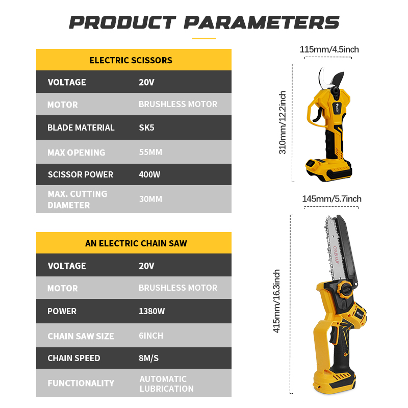 Бесщеточная 6-дюймовая электри – обзор и цена Pole Saw Cordless