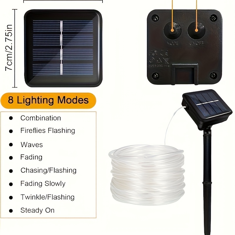 Солнечная веревочная лампа, 8- – обзор и цена Outdoor Solar Power Xmas Lights